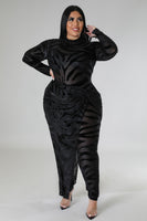 2pc Midnight Tiger Jumpsuit