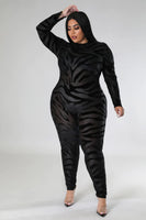 2pc Midnight Tiger Jumpsuit